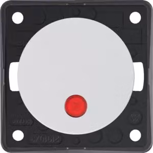 Berker 937722509 Interruttore a bilanciere con illuminazione e lente rossa, bianco polare, lucido Integro Flow/Pure