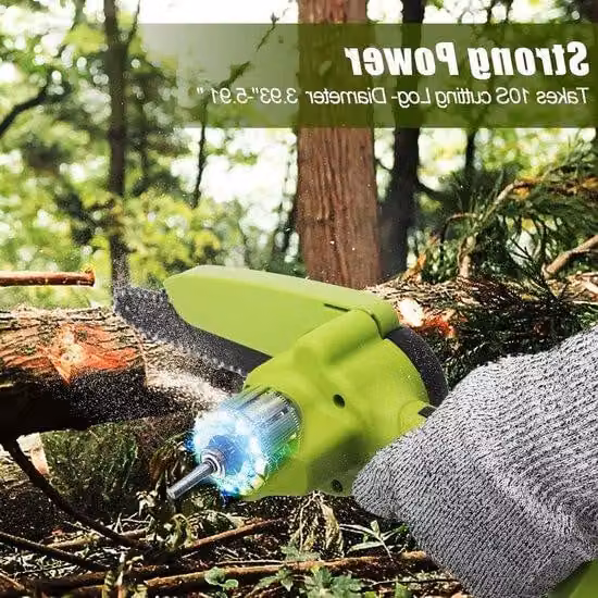 Mini motosega a batteria da 24 V per il giardinaggio e la potatura degli alberi