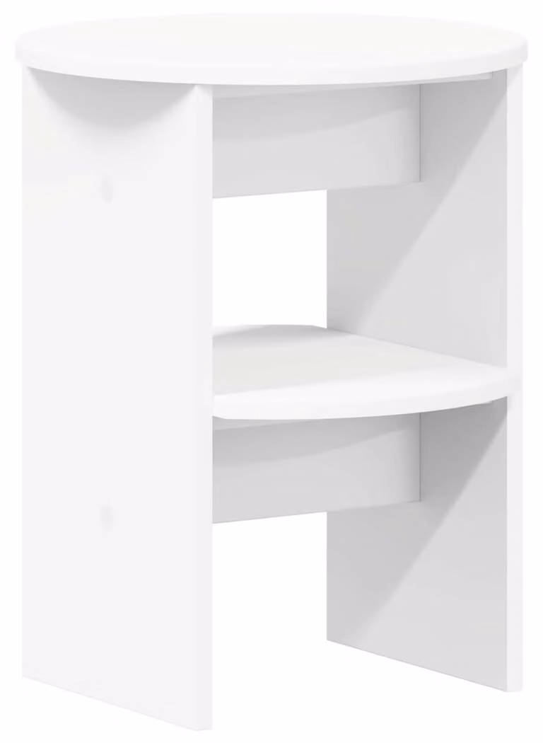 Mobile laterale Bianco Ø40 x 50 cm Legno ingegnerizzato