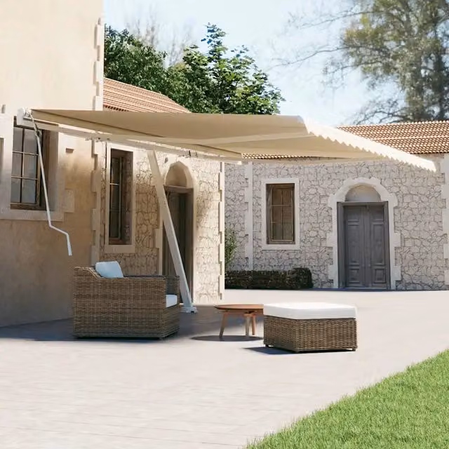 Tenda da Sole Autoportante Manuale 600x300 cm Crema 3069597