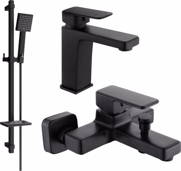 Mexen Cetus DQ45 set da bagno, nero - 744303DQ45-70