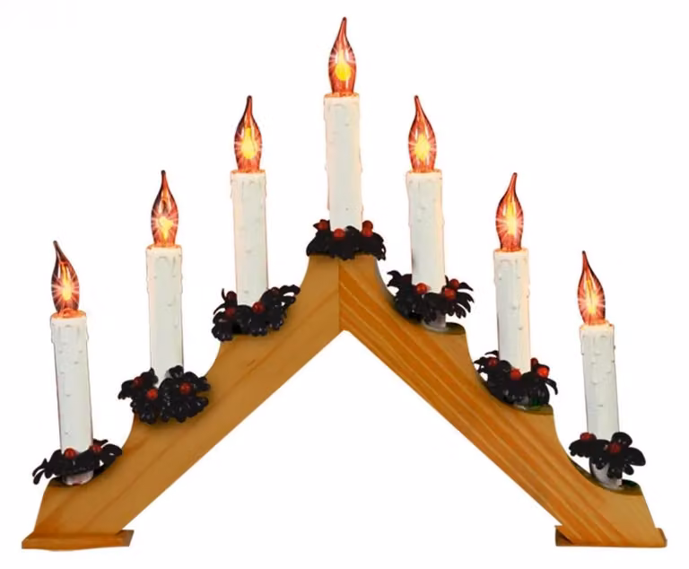 Decorazione natalizia candeliere HOME KAD07 luce legno fiamma candele