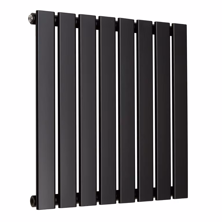 Radiatore di Design Orizzontale Piatto - Nero - 595mm x 560mm (Pannello Singolo) - Sterling Arlie by Hudson Reed