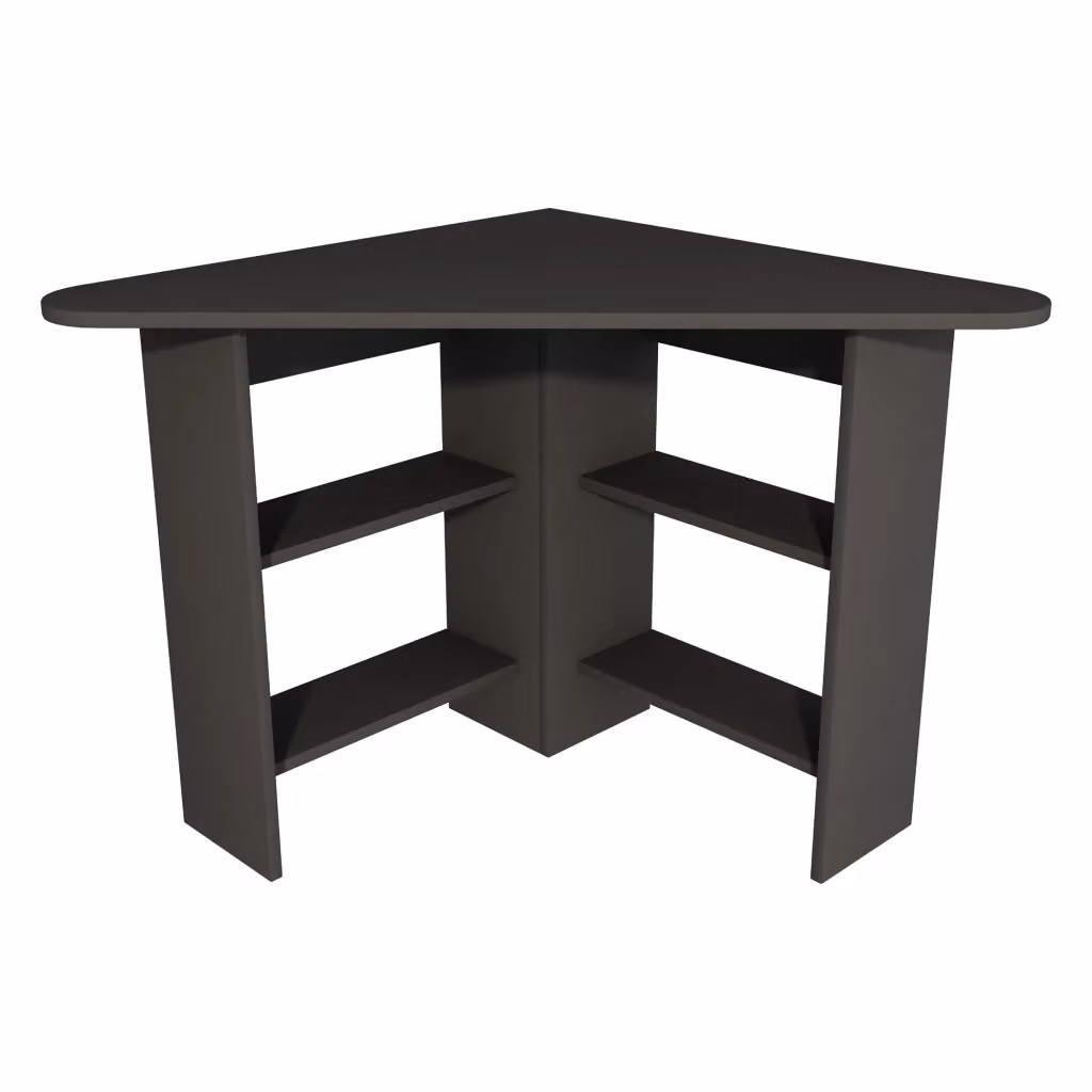 Scrivania angolare Panchia DMORA in legno nero antracite opaco L 80 cm x P 80 cm x H 74 cm – 2