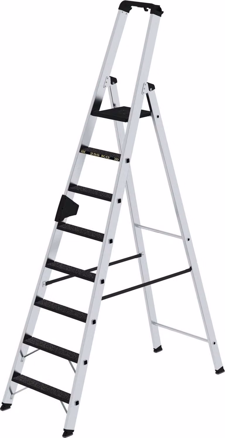 Scaletta 250 kg, accesso unilaterale con gradino a clip R13 8 gradini