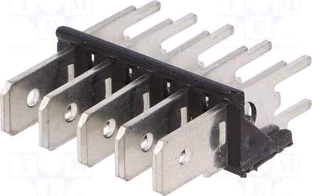 1 morsetto: barra di connessione da 0,8 mm per montaggio a foro passante (THT), in ottone, placcato in stagno, modello 7815 - con connessioni a saldare