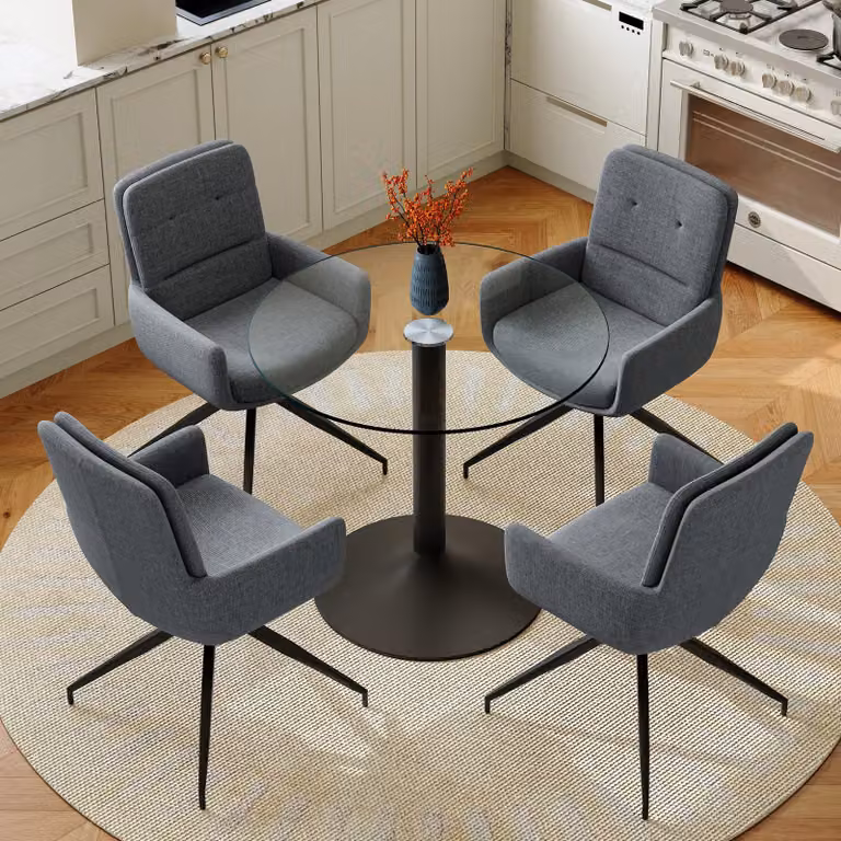 Tavolo quadrato, piano in materiale plastico resistente ai raggi UV, aspetto marmorizzato, struttura in metallo, design moderno (disponibile nei colori: nero, grigio scuro, trasparente)