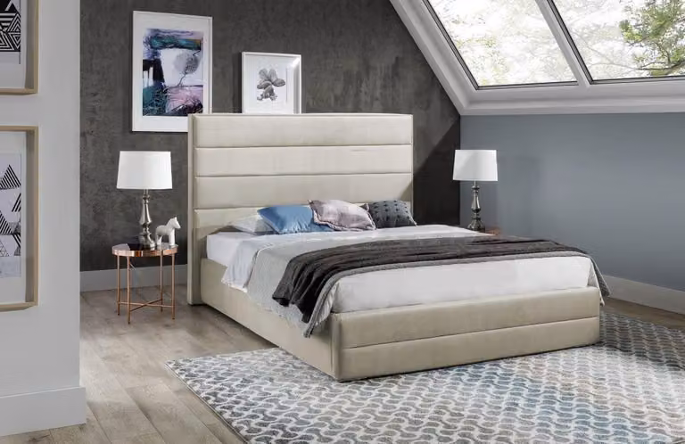 Luxus Schlafzimmer Bett Polster Design 160x200cm Doppel Hotel Betten Textil