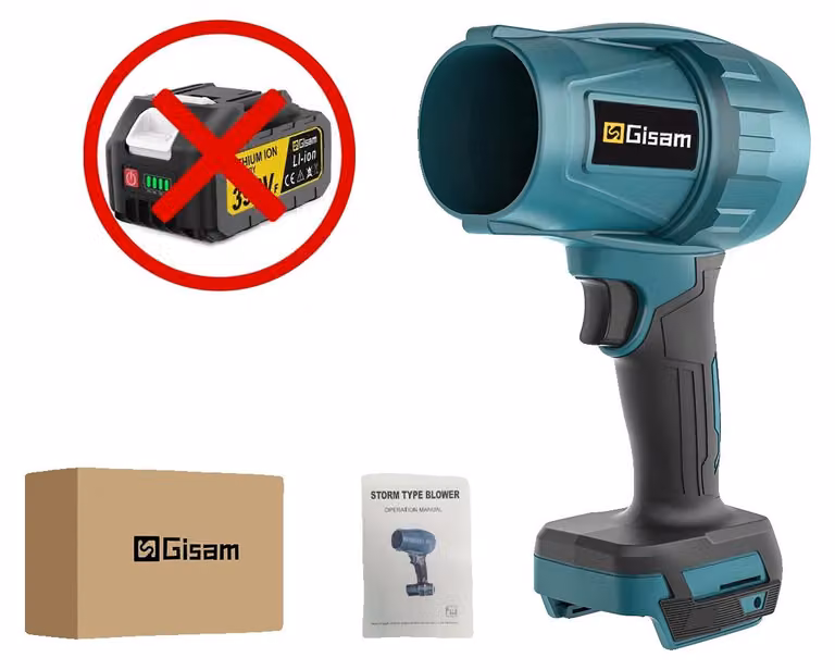 Potente ventilatore, motore senza spazzole, funzionamento wireless, senza batterie, senza prese di corrente