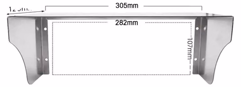 Copertura per prese, in acciaio inossidabile, design resistente agli agenti atmosferici, 305 mm
