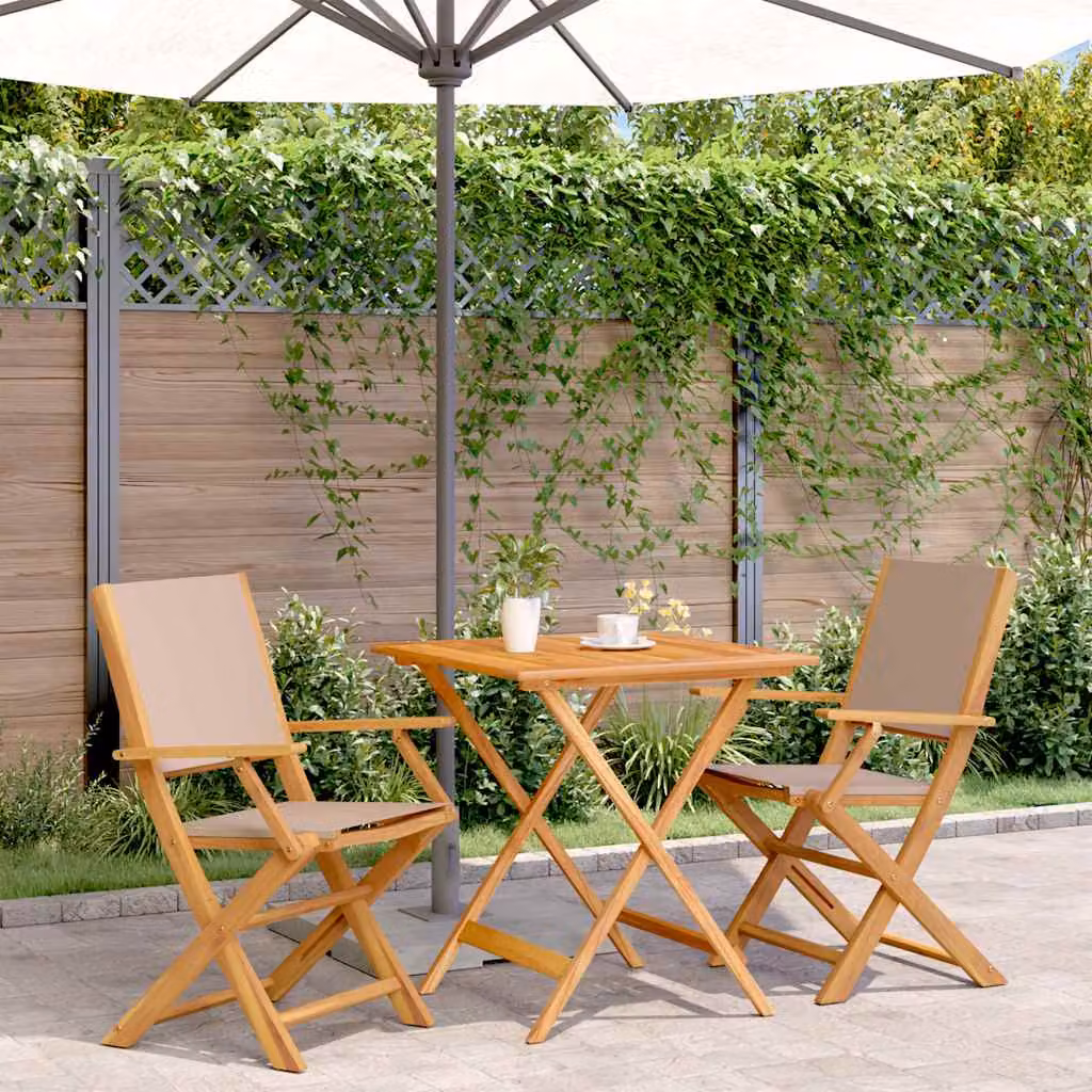 Set da Bistrot 3pz vidaXL in Legno di Acacia Oliato per Giardino e Terrazzo – 1