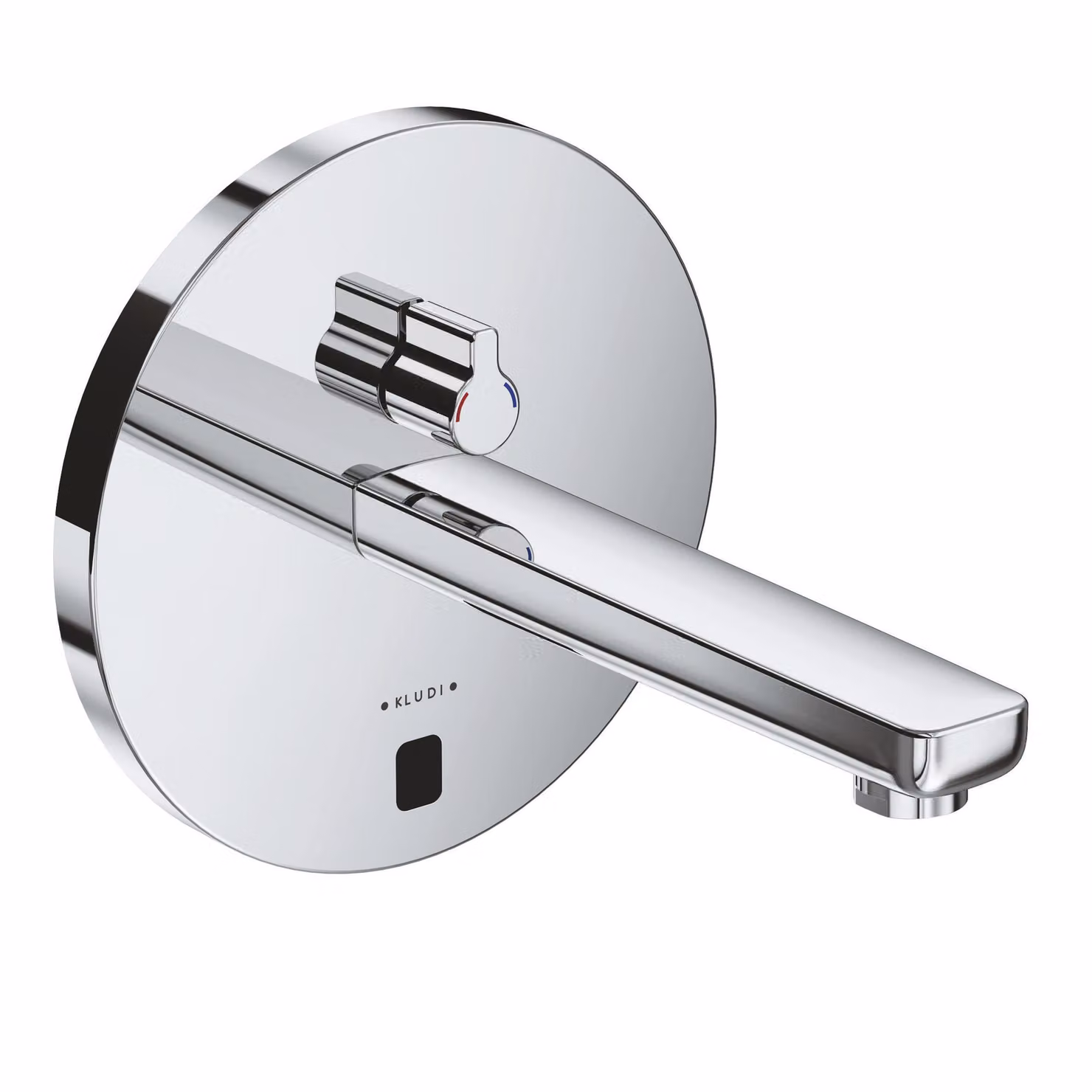 KLUDI ZENTA SL E Robinetterie de lavabo électronique, saillie 190mm, rosace ronde, 5 l/min, alimentation électrique ou par pile, chrome, 3850105, 3850105