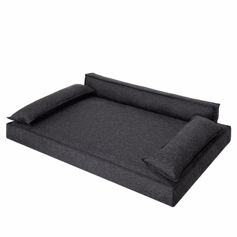 Letto per cani, materasso per animali domestici, letto per gatti, cuscino per cani, cesto per cani, divano per cani, posto letto per cani, ortopedico, mobili, nero, 78x54 cm
