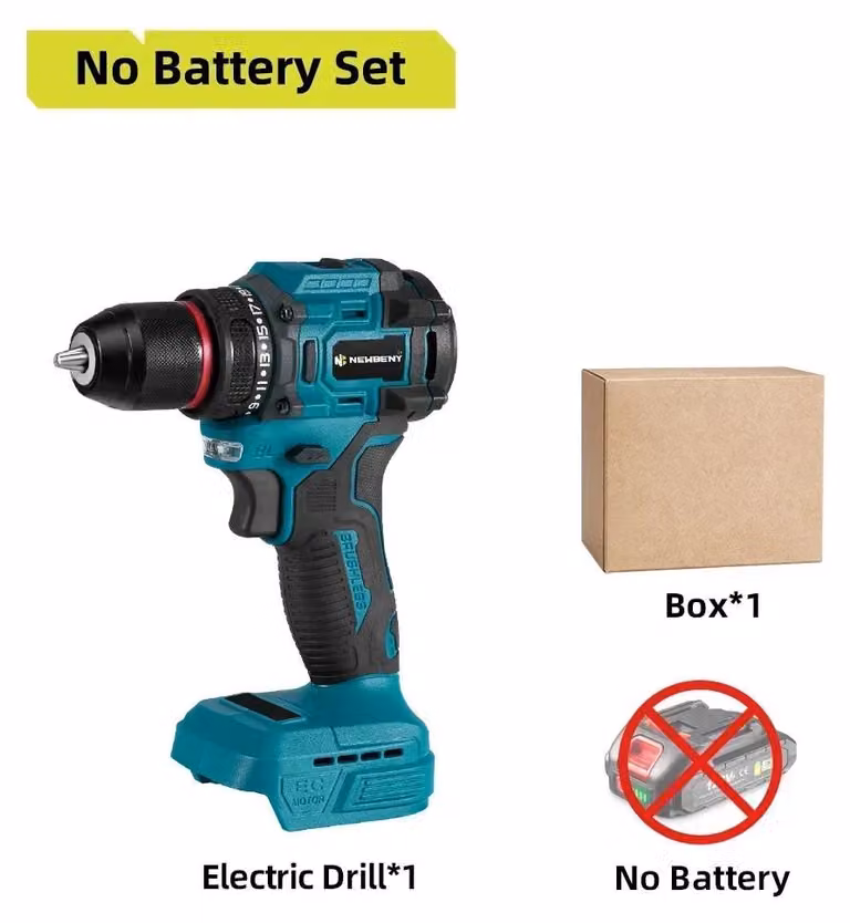 Trapano avvitatore a batteria - Trapano a batteria da 18V - Motore brushless - Mandrino autoserrante da 10 mm - 21+2 livelli di coppia - 2 velocità - Senza batteria