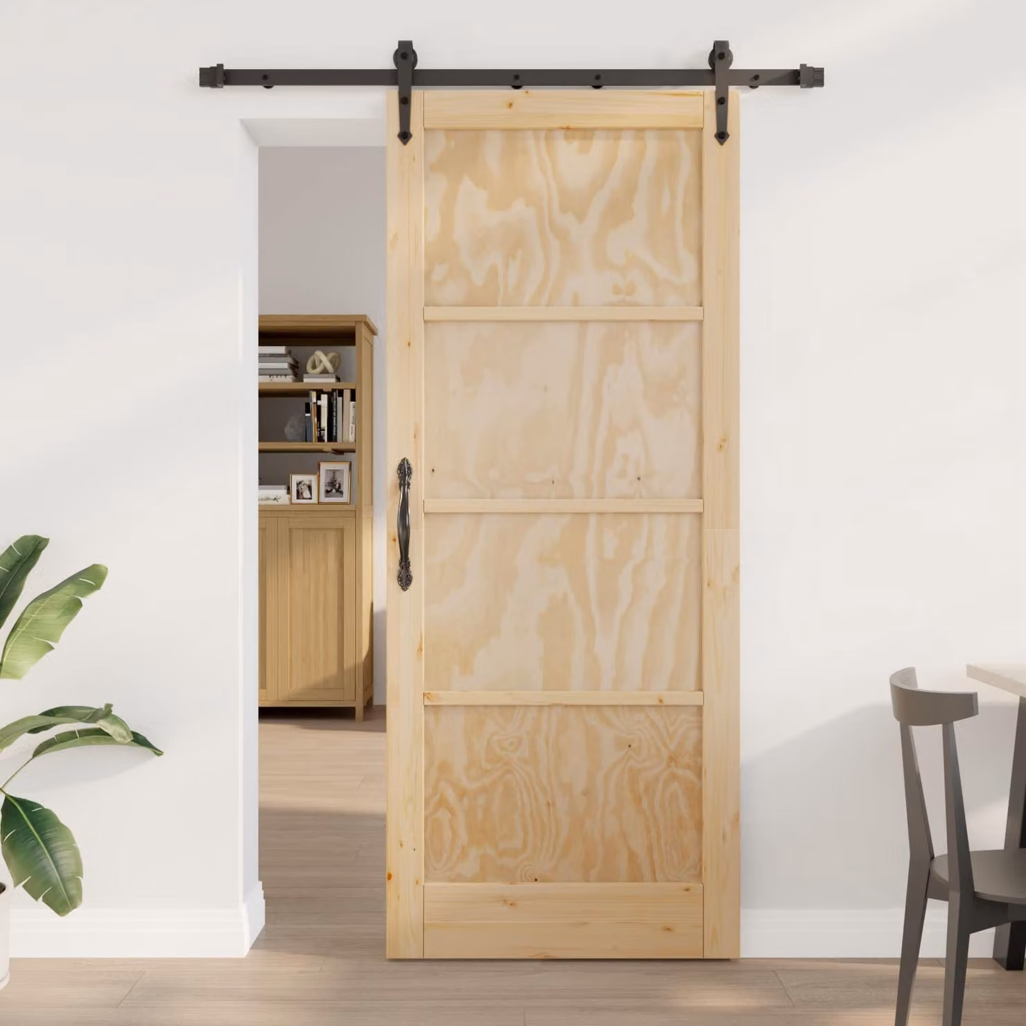 Porta scorrevole moderna vidaXL ORKDAL in legno di pino marrone L: 86 cm, H: 211 cm