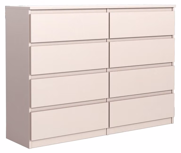 Comodino pratico da 120 cm con 6 cassetti e ampio spazio di archiviazione
