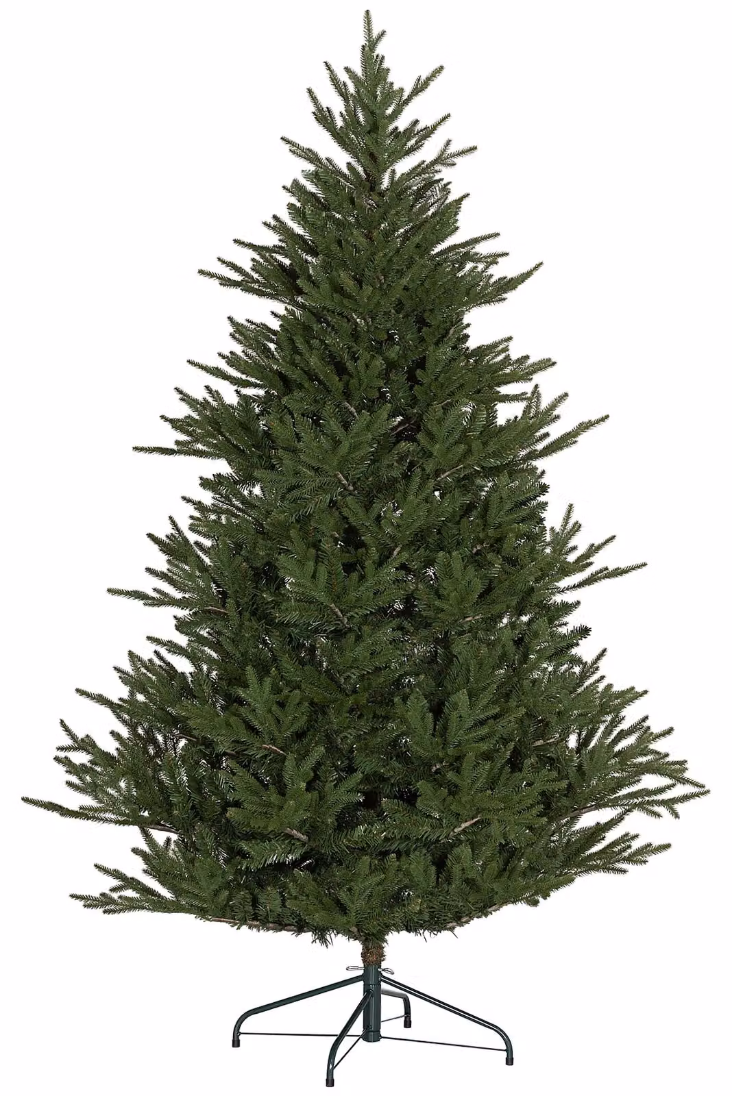 Albero di Natale da 183 cm, aspetto realistico, montaggio rapido, incluso supporto, plastica ignifuga