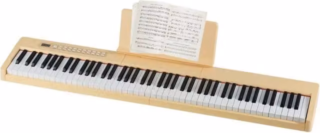 Tastiera per pianoforte moderna gialla con funzione dream e doppi altoparlanti stereo, L/P/H: 125 x 24 x 6 cm