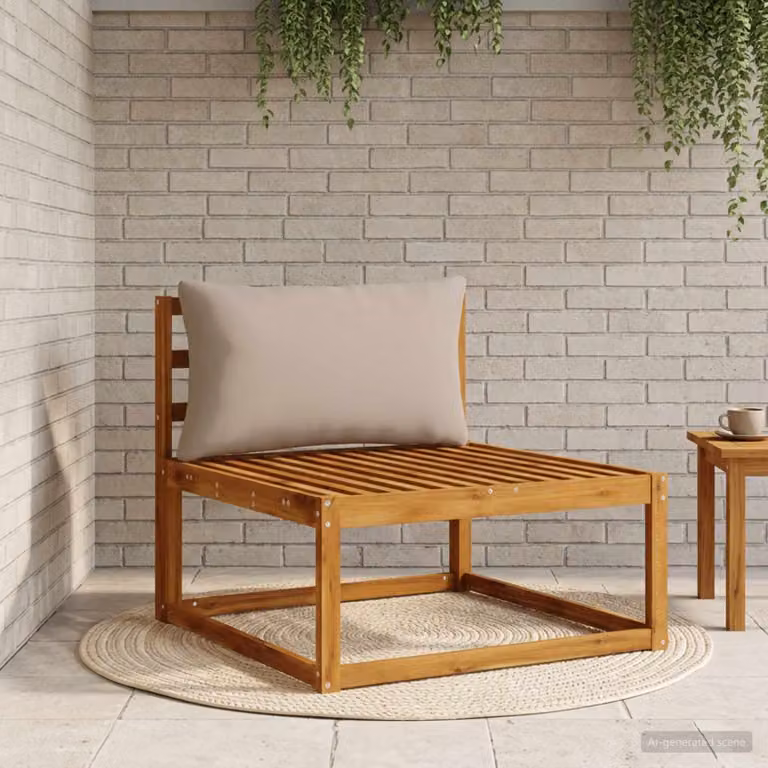 Cuscino per schiena vidaXL PUTTEN in poliestere beige con rivestimento rimovibile e lavabile in lavatrice