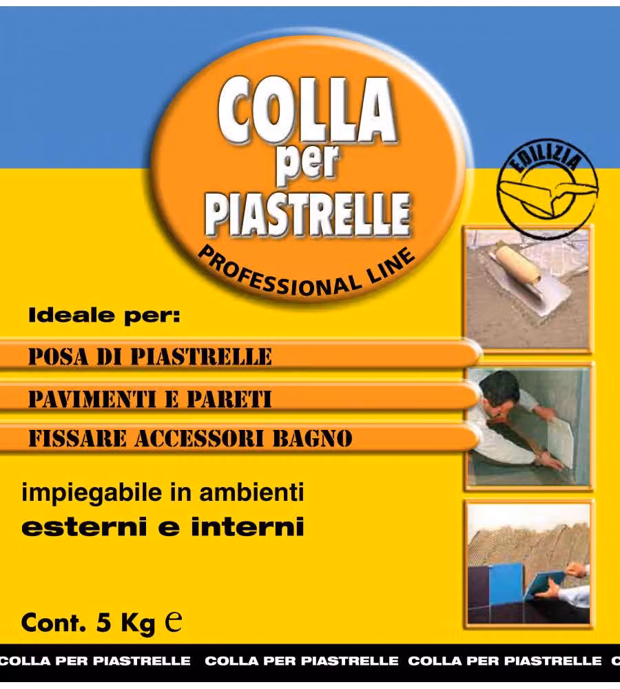 Colorchimica Colla per Piastrelle, Pavimenti e Pareti - 5 kg