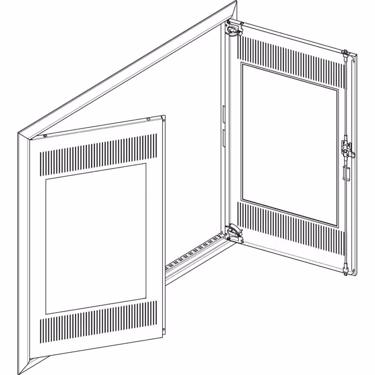 Cornice ABN + sportello centrale 4x6 per quadro di distribuzione da incasso, 4 file GBRU46TM
