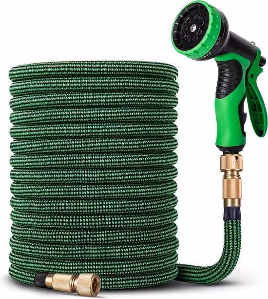 Serpentino per giardino 30 metri serpentino flessibile con connessioni a vite a stella e schiacciabirra, adatto per balconi e giardini.