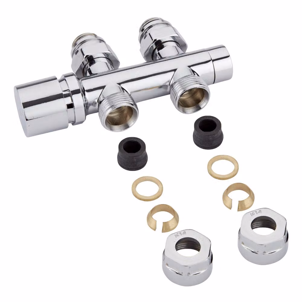 Valvole Diritte Radiatori Con Adattatori Rame Ø14mm