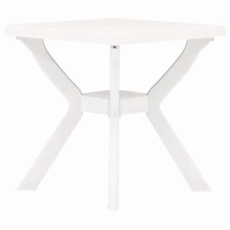 The Living Store Tavolo da bistrot bianco 70x70x72 cm in plastica