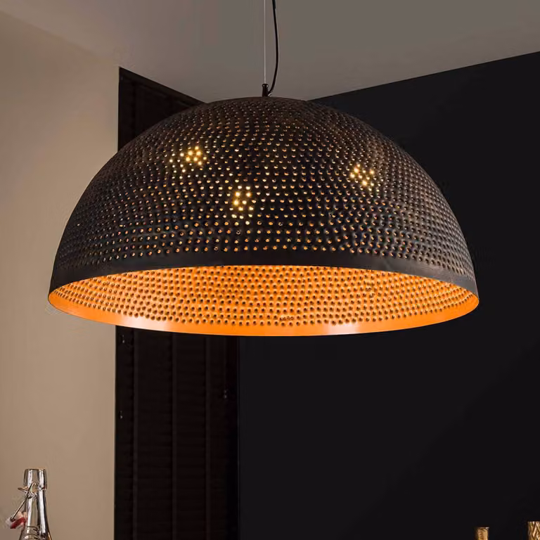 ZIJLSTRA Lampada a sospensione Punchray, dimmerabile, Marrone / Ruggine, Soggiorno / Sala da pranzo, Metallo, Vintage, Lampada a sospensione