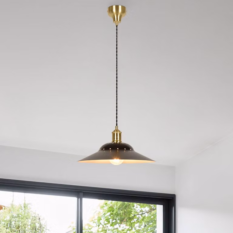 COREP Lampada a sospensione Honu, dimmerabile, Nero, Soggiorno / Sala da pranzo, Metallo, Lampada a sospensione