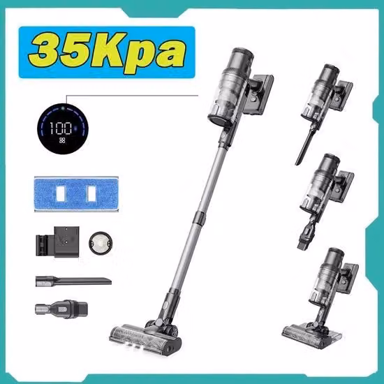 Aspirapolvere Senza Fili - Aspirapolvere Senza Fili - Aspirapolvere - Aspirapolvere Senza Cavo - Filtro a 5 Trappole - 400W Motore senza Asse - 0.65L Cassetta della Spazzatura - 35Kpa Potenza di Aspirazione - 2000mAh Batteria