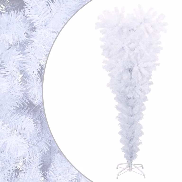 Maison Exclusive - Albero di Natale artificiale, in PVC, struttura in acciaio, colore bianco