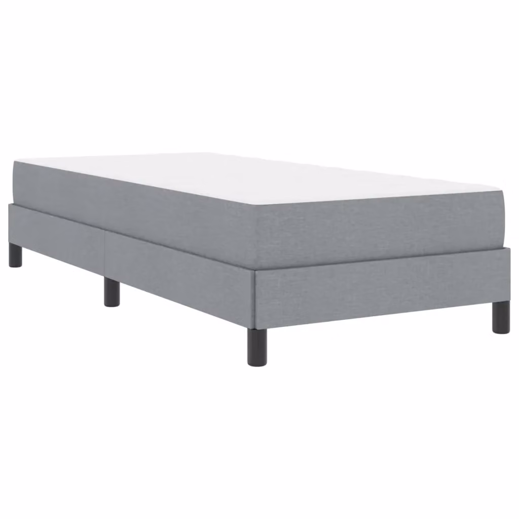 Letto a molle vidaXL con materasso in tessuto grigio, L/P/H: 90 x 190 x 45 cm – 2
