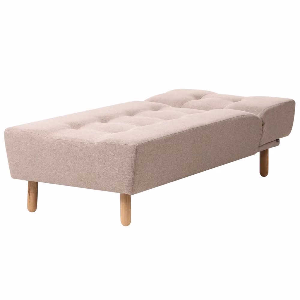 Chaise longue BELIANI beige in tessuto con stile scandinavo e funzione letto, L/P/H: 178 x 75 x 80 cm – 2