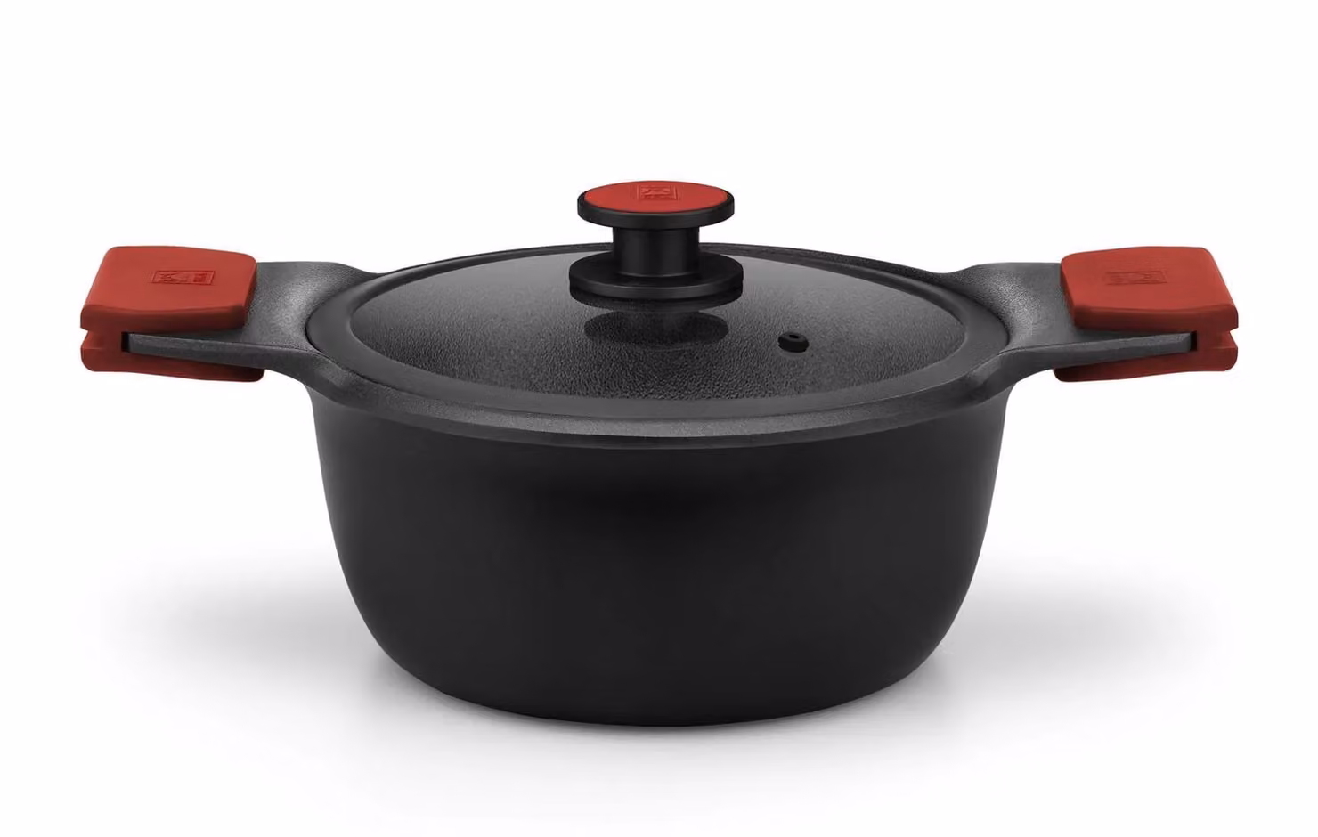 Casseruola alta con coperchio in alluminio antiaderente per induzione, linea Infinity, diam.20cm