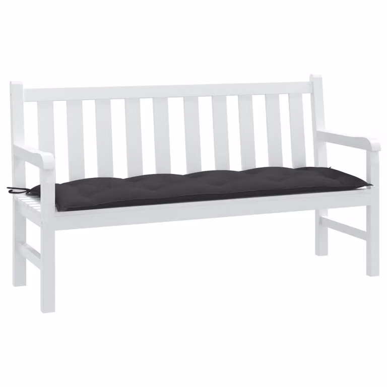 Cuscino per panca da giardino vidaXL in tessuto resistente ai raggi UV, colore antracite, L 150 x P 50 x H 7 cm