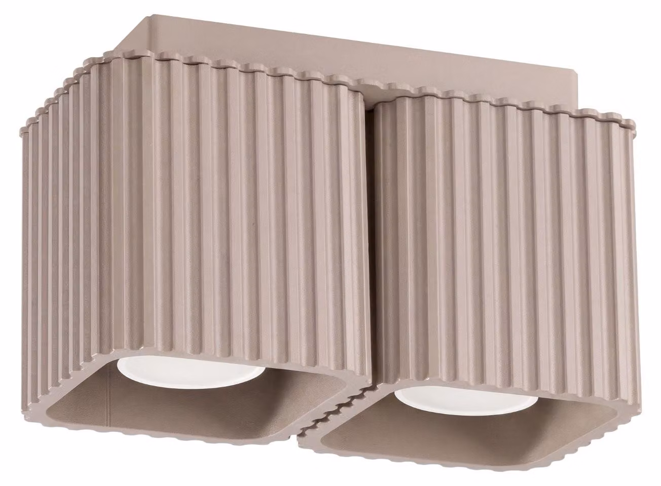 Plafoniera RIFF 2 tortora GU10 2xGU10 10W alluminio 12x10x20,5cm Sollux Lighting