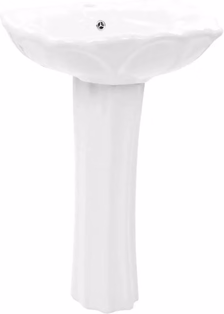Lavandino a Colonna in Ceramica Bianca 580x510x200 mm CFW2695434