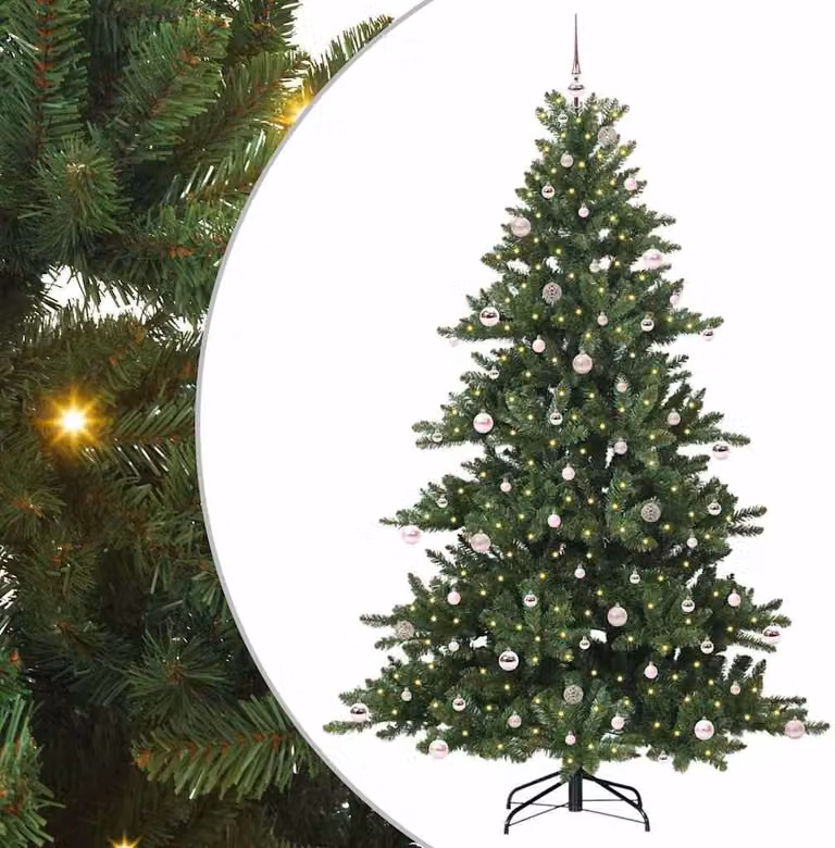 Albero di Natale Artificiale con Rami Pieghevoli Verde 240 cm