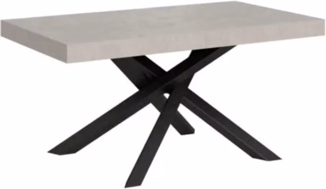 Tavolo allungabile Itamoby Volantis cashmere con gambe antracite L/P: 160-420 x 90 cm
