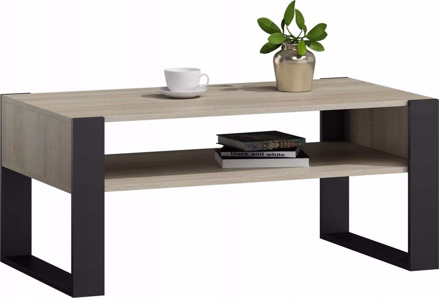 Tavolino KAJA sonoma nero loft retrò
