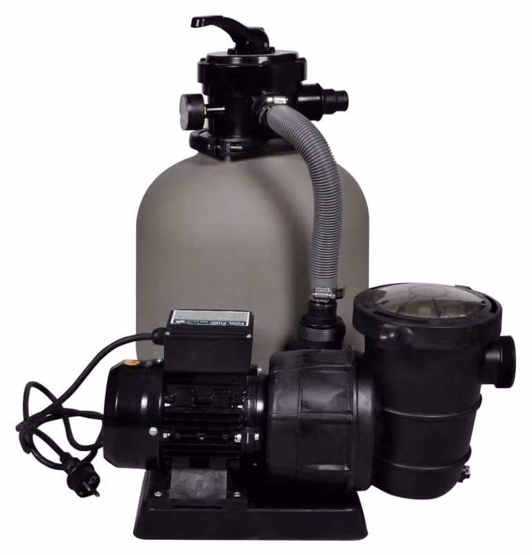 Pompa filtrante a sabbia per piscina - Potenza: 600 W - Portata: 17.000 litri/ora - Serbatoio del filtro: 35,6 cm