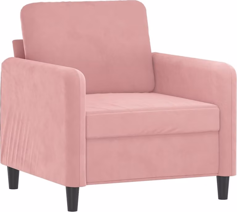 Poltrona Rosa 60 cm Velluto