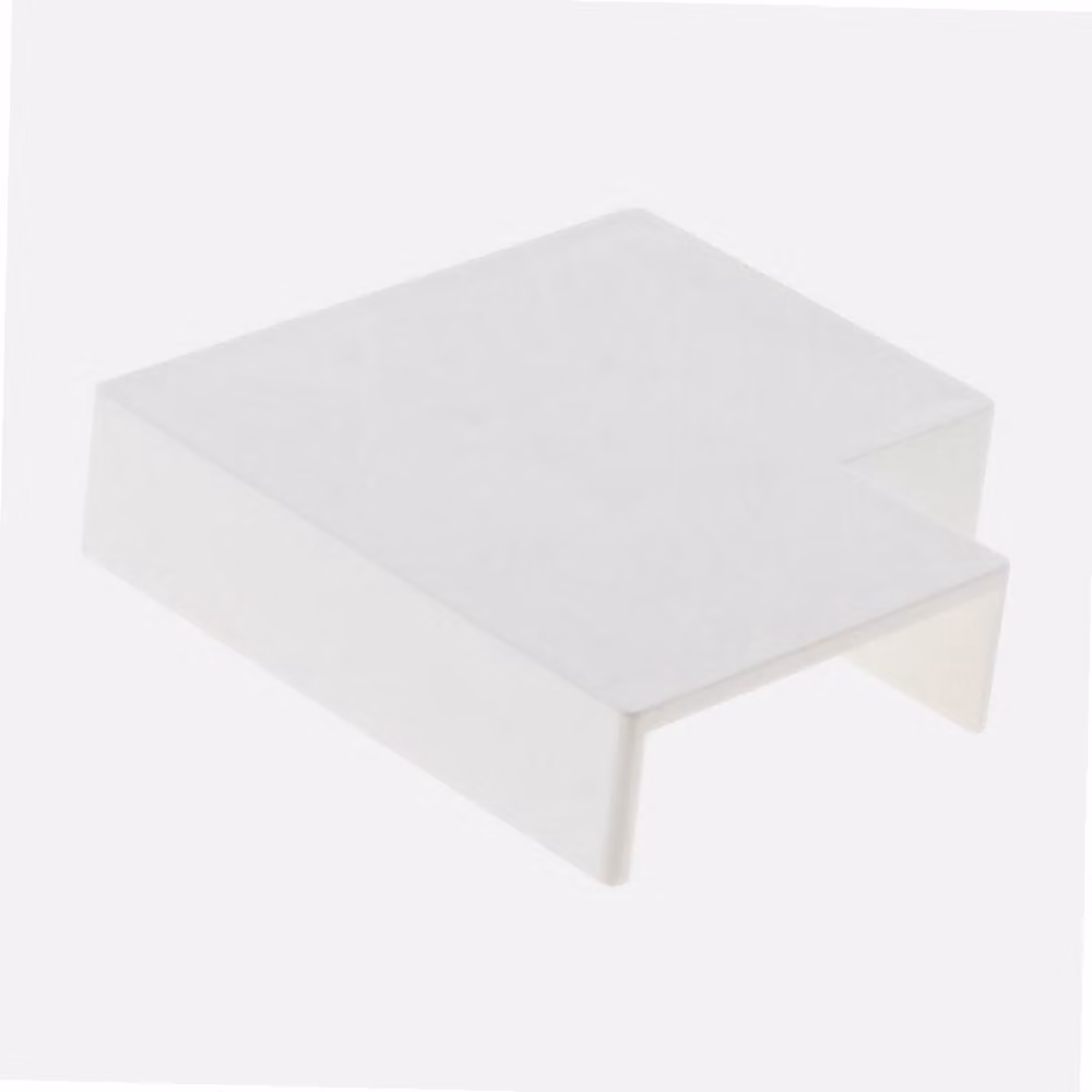 Angolari piatti sagomati, 30x10 mm, colore bianco, confezione da 4