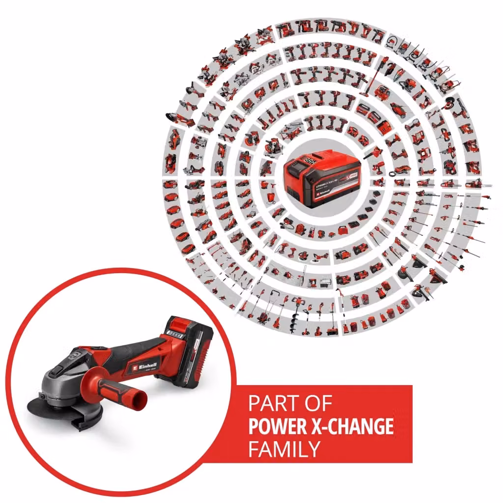 Smerigliatrice angolare a batteria Einhell TC-AG 115 Li Power X-Change rossa – 2