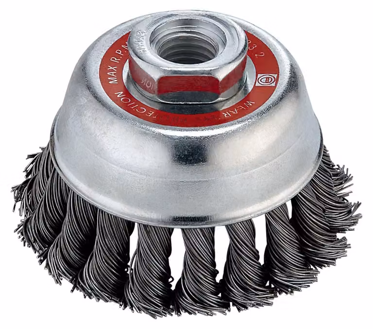 Spazzola a tazza FLEX, 0,5 mm annodata, M 14, 65 Ø, 124524