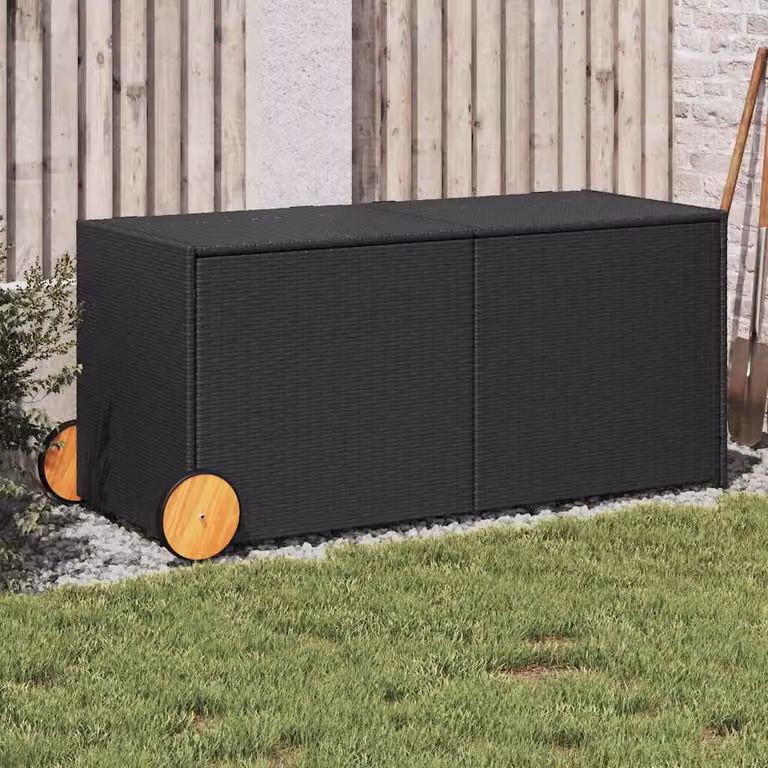 vidaXL Tavolo da Giardino in Legno di Acacia Oliato Nero L: 127,0 cm, P: 59,5 cm, H: 55,0 cm