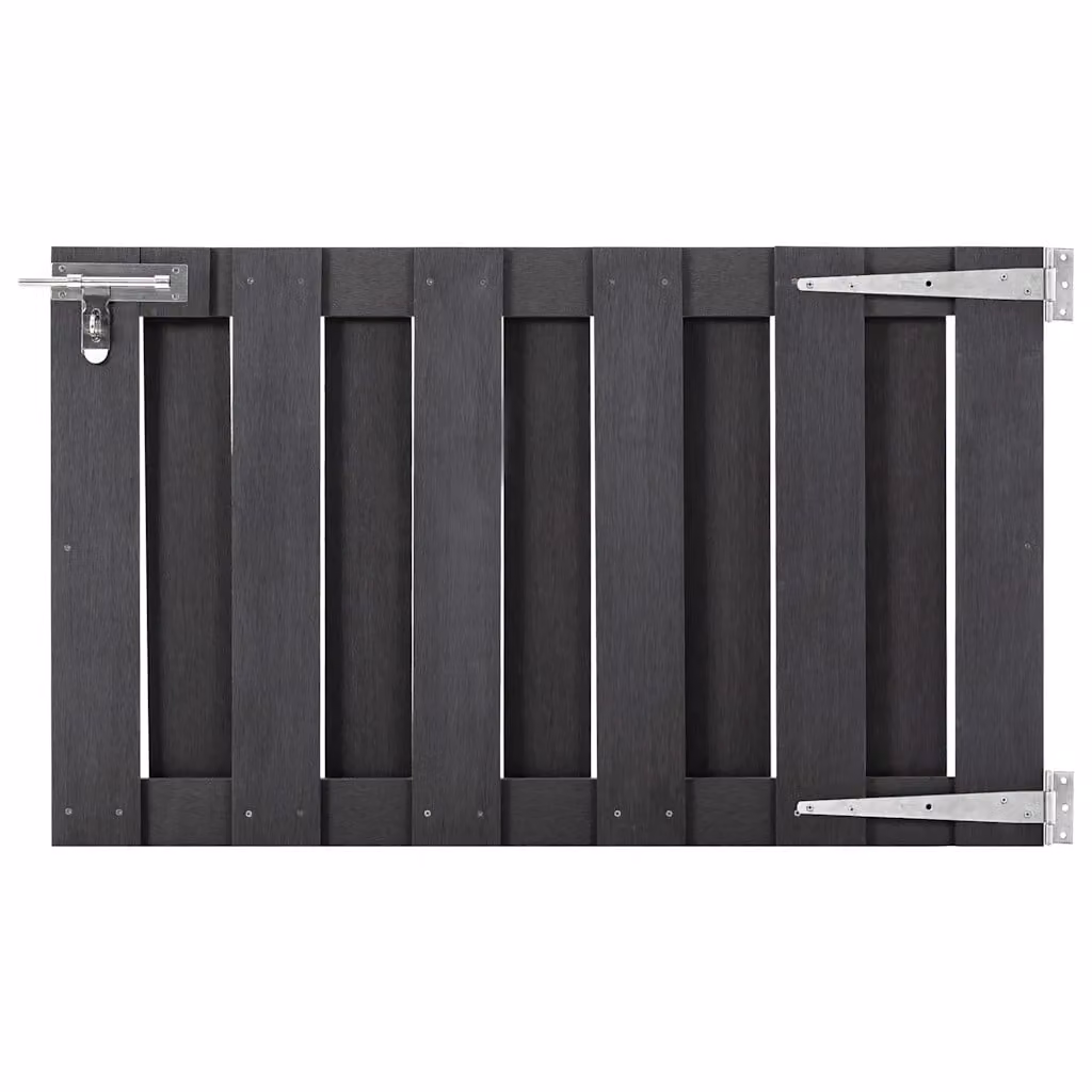 vidaXL Cancello da Giardino Singolo Scorrevole in WPC Grigio L: 100 cm, H: 60 cm