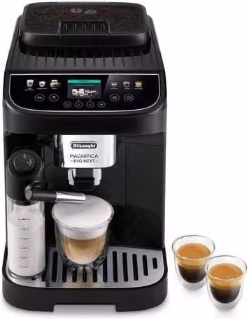 De'Longhi Magnifica Evo Next ECAM310.60.B, Macchina Automatica per Caffè con Caraffa Montalatte, 10 Bevande, Display Touch, Nero – 1