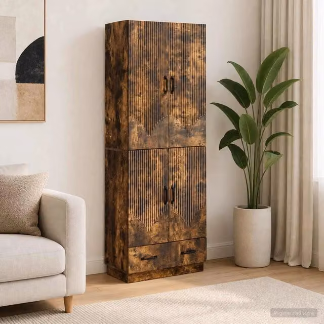 Set di armadi 2 pz Rovere Fumo Legno ingegnerizzato 3416777